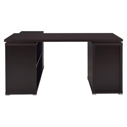 Yvette L-shape Office Desk Cappuccino 800517