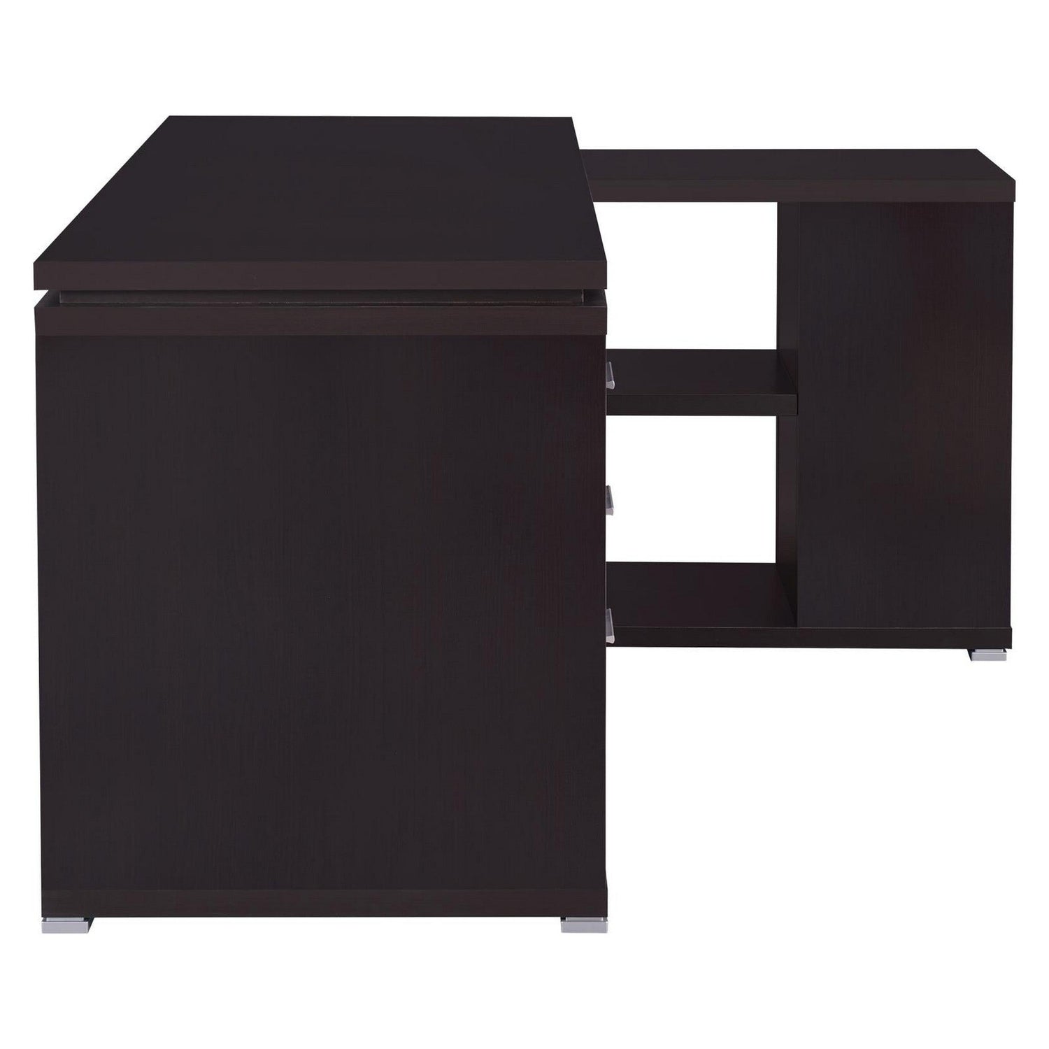 Yvette L-shape Office Desk Cappuccino 800517