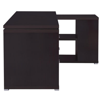 Yvette L-shape Office Desk Cappuccino 800517