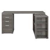 Yvette L-shape Office Desk Weathered Grey 800518