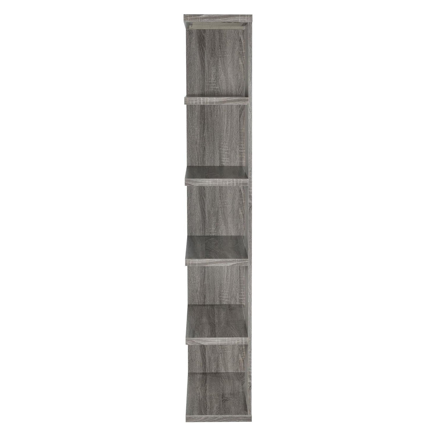 Harrison 5-tier Bookcase Weathered Grey 800553