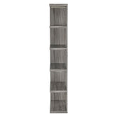 Harrison 5-tier Bookcase Weathered Grey 800553