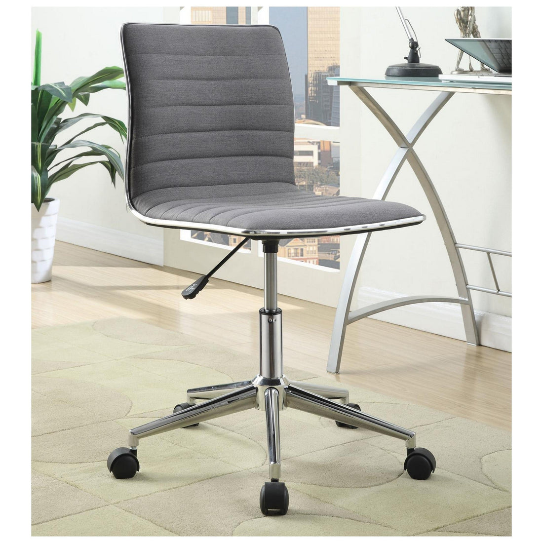 Chryses Adjustable Height Office Chair Grey and Chrome 800727