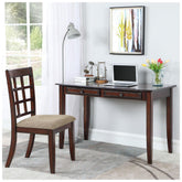 Newton 2-piece Writing Desk Set Chestnut and Tan 800778