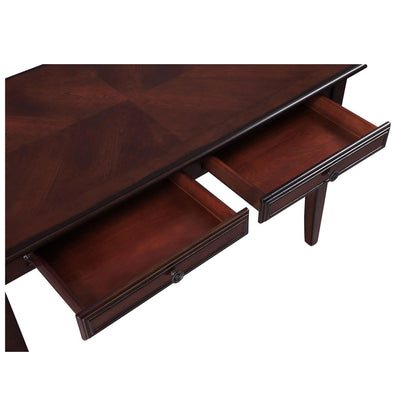 Newton 2-piece Writing Desk Set Chestnut and Tan 800778