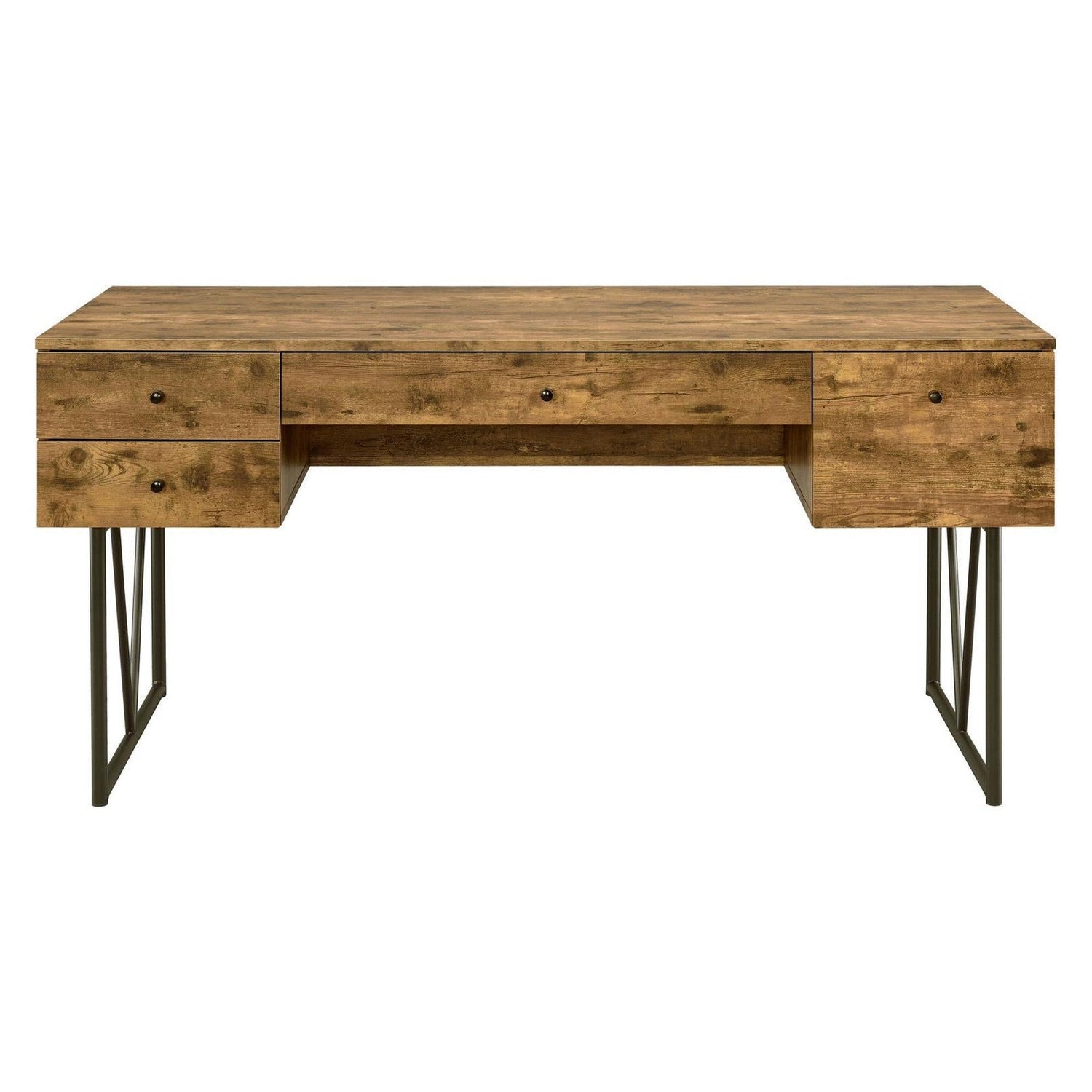 Analiese 4-drawer Writing Desk Antique Nutmeg 800999