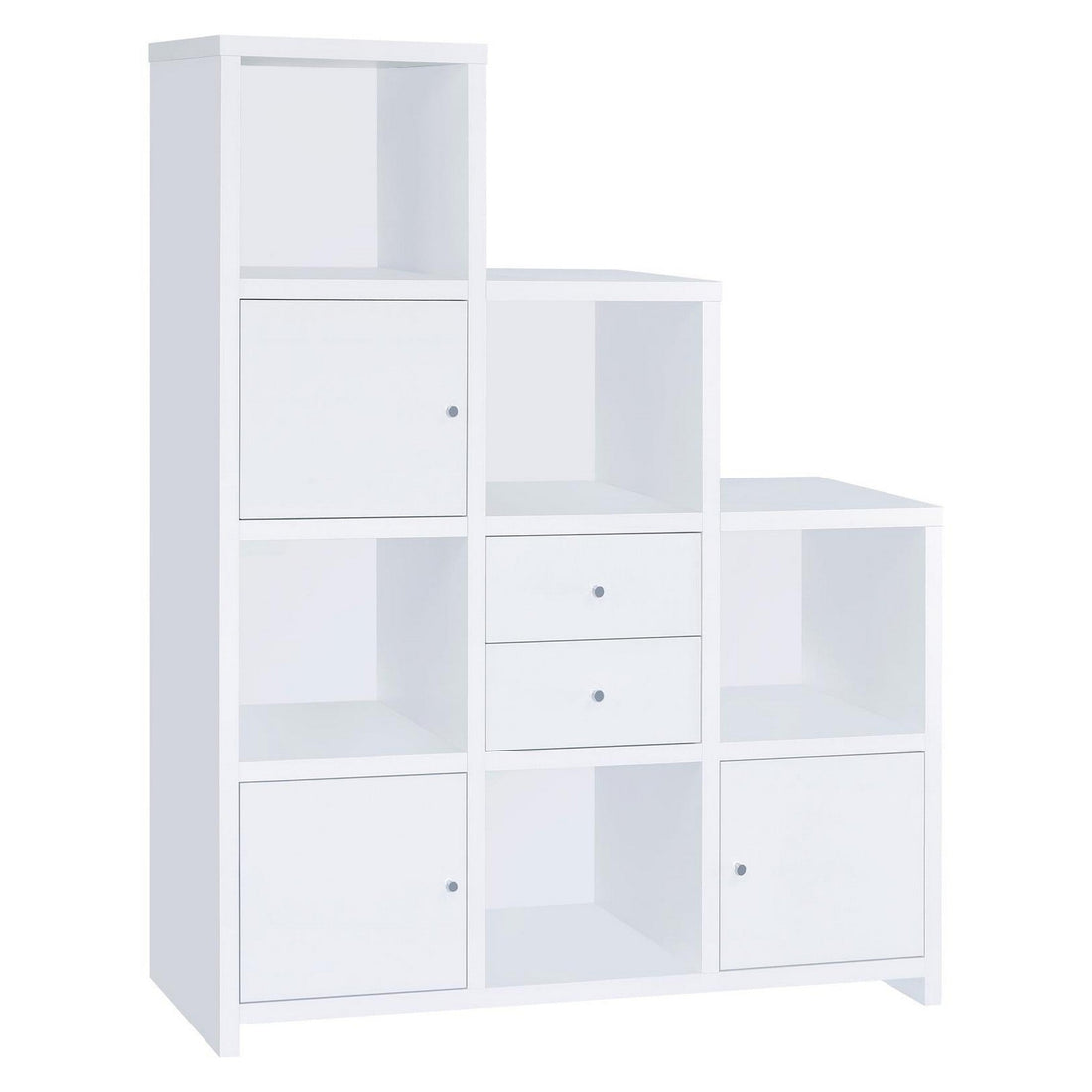 Spencer Bookcase with Cube Storage Compartments White 801169