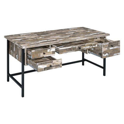 Kemper 4-drawer Writing Desk Salvaged Cabin 801235