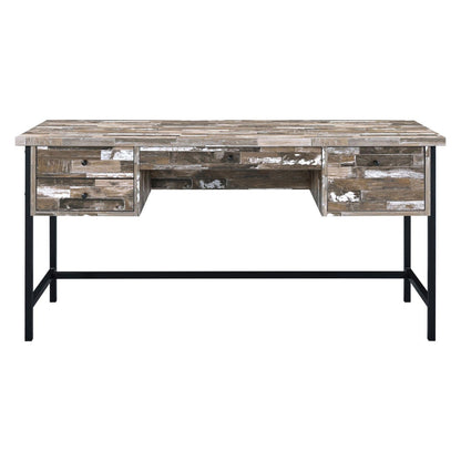 Kemper 4-drawer Writing Desk Salvaged Cabin 801235