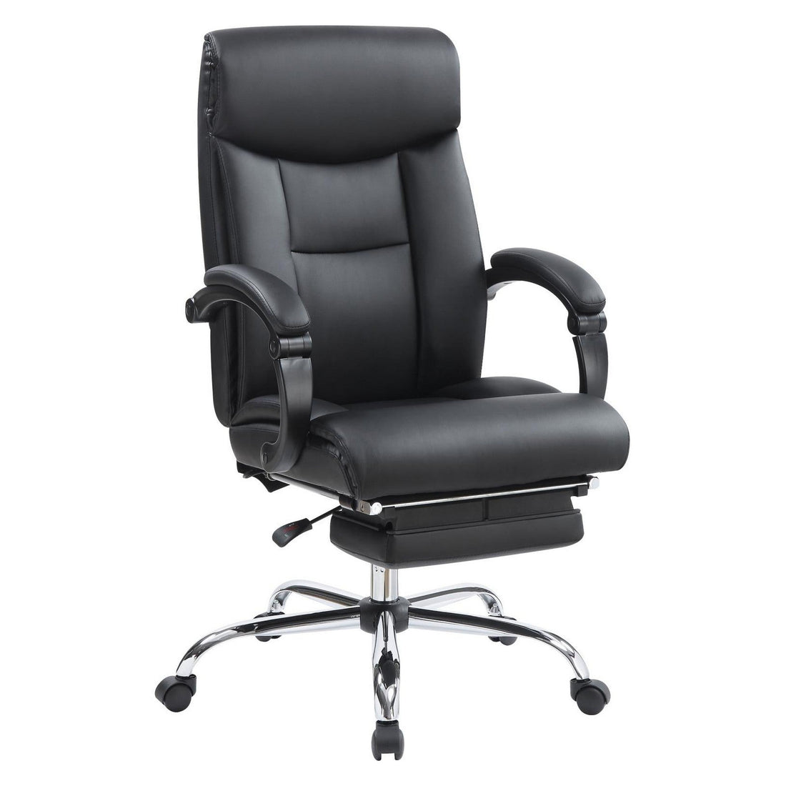 Adjustable Height Office Chair Black and Chrome 801318