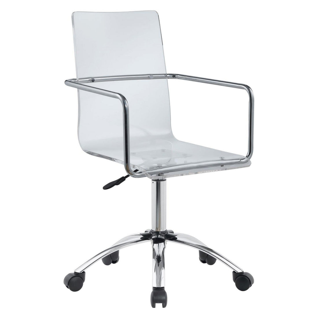 Amaturo Office Chair with Casters Clear and Chrome 801436