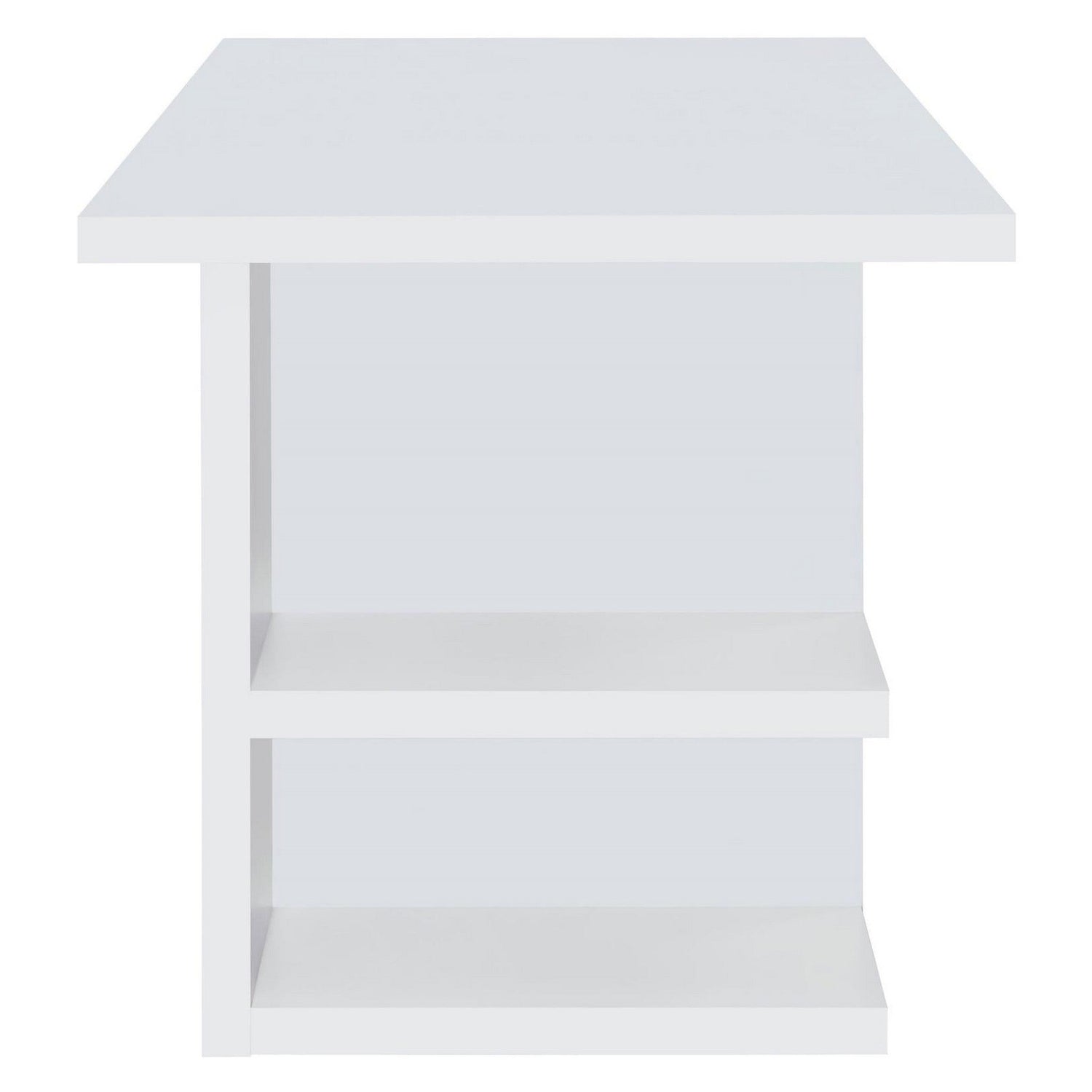 Alice Writing Desk White with Open Shelves 801455