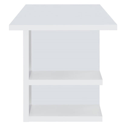 Alice Writing Desk White with Open Shelves 801455