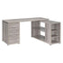 Yvette L-shape Office Desk Grey Driftwood 801516