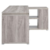 Yvette L-shape Office Desk Grey Driftwood 801516