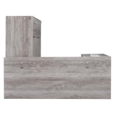 Yvette L-shape Office Desk Grey Driftwood 801516