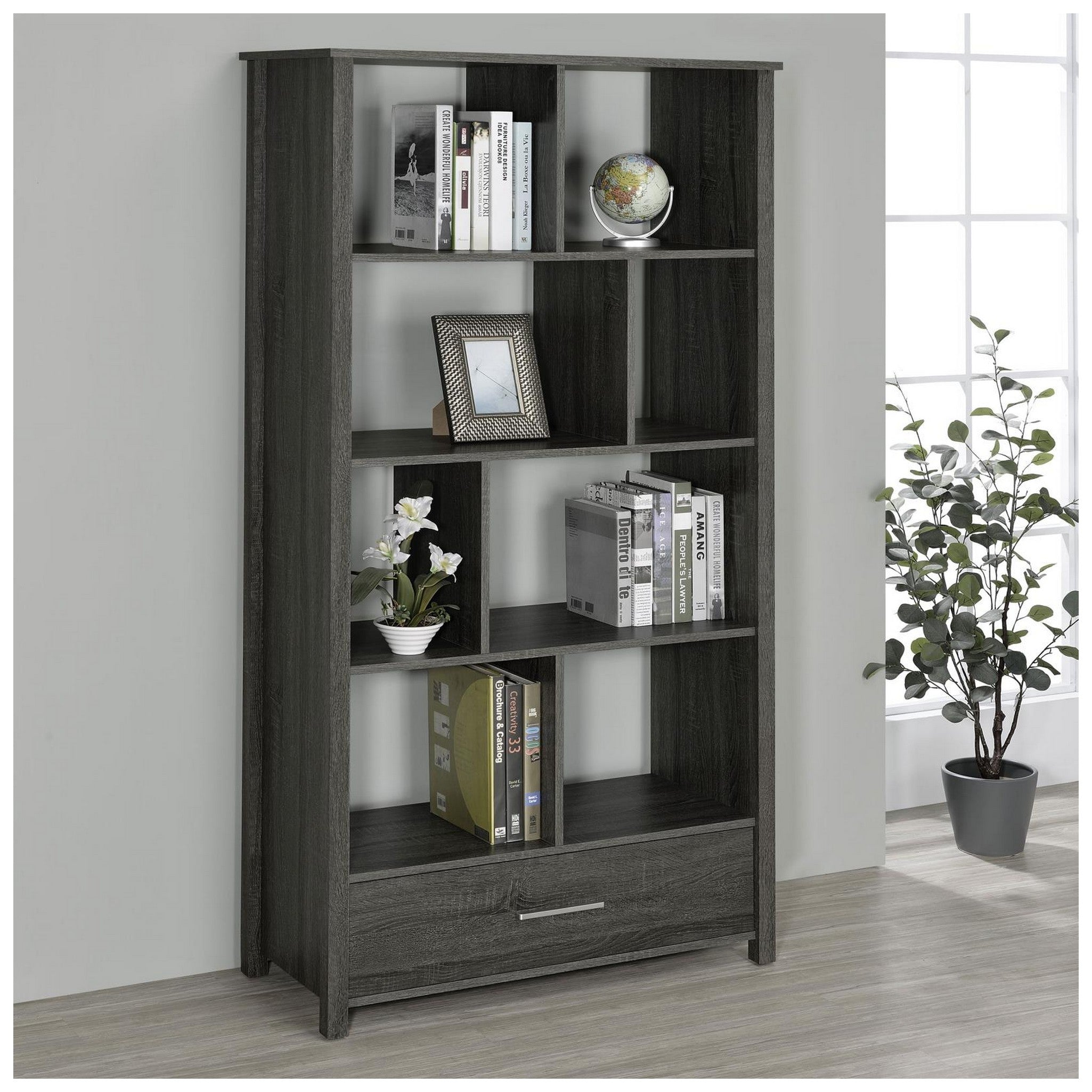Dylan Rectangular 8-shelf Bookcase 801577
