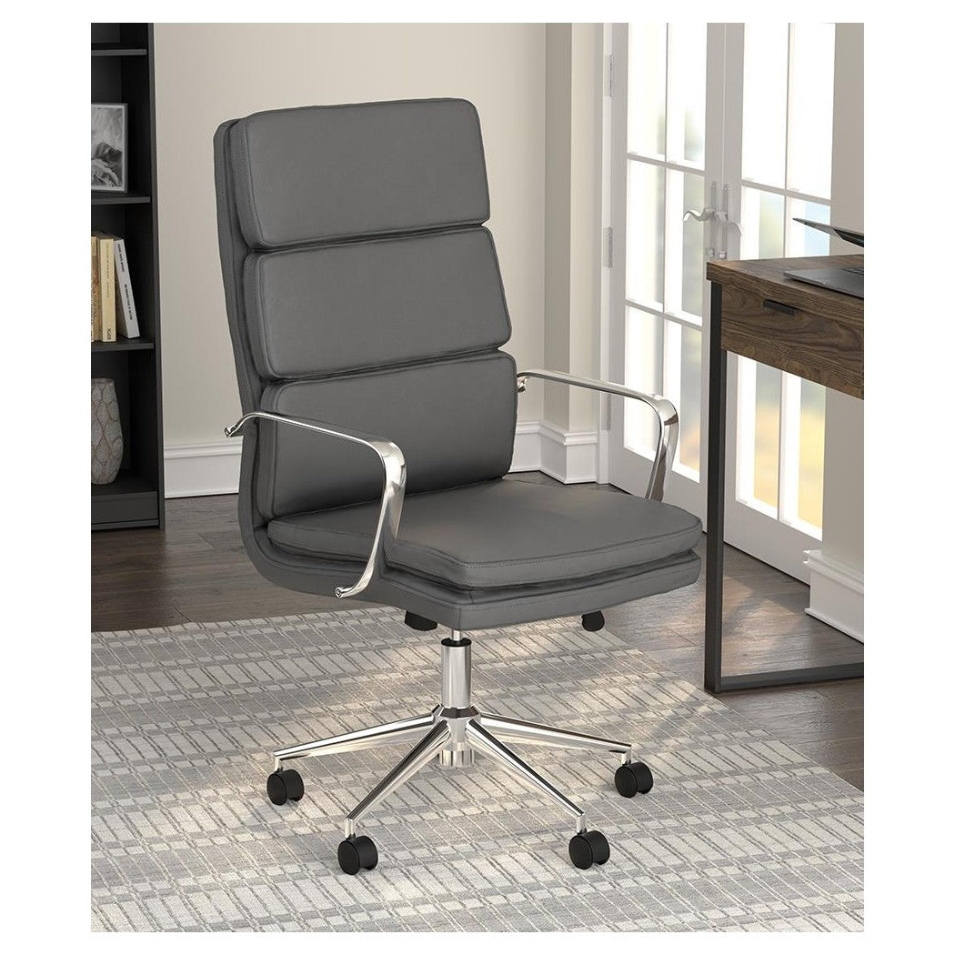 Ximena High Back Upholstered Office Chair Grey 801745