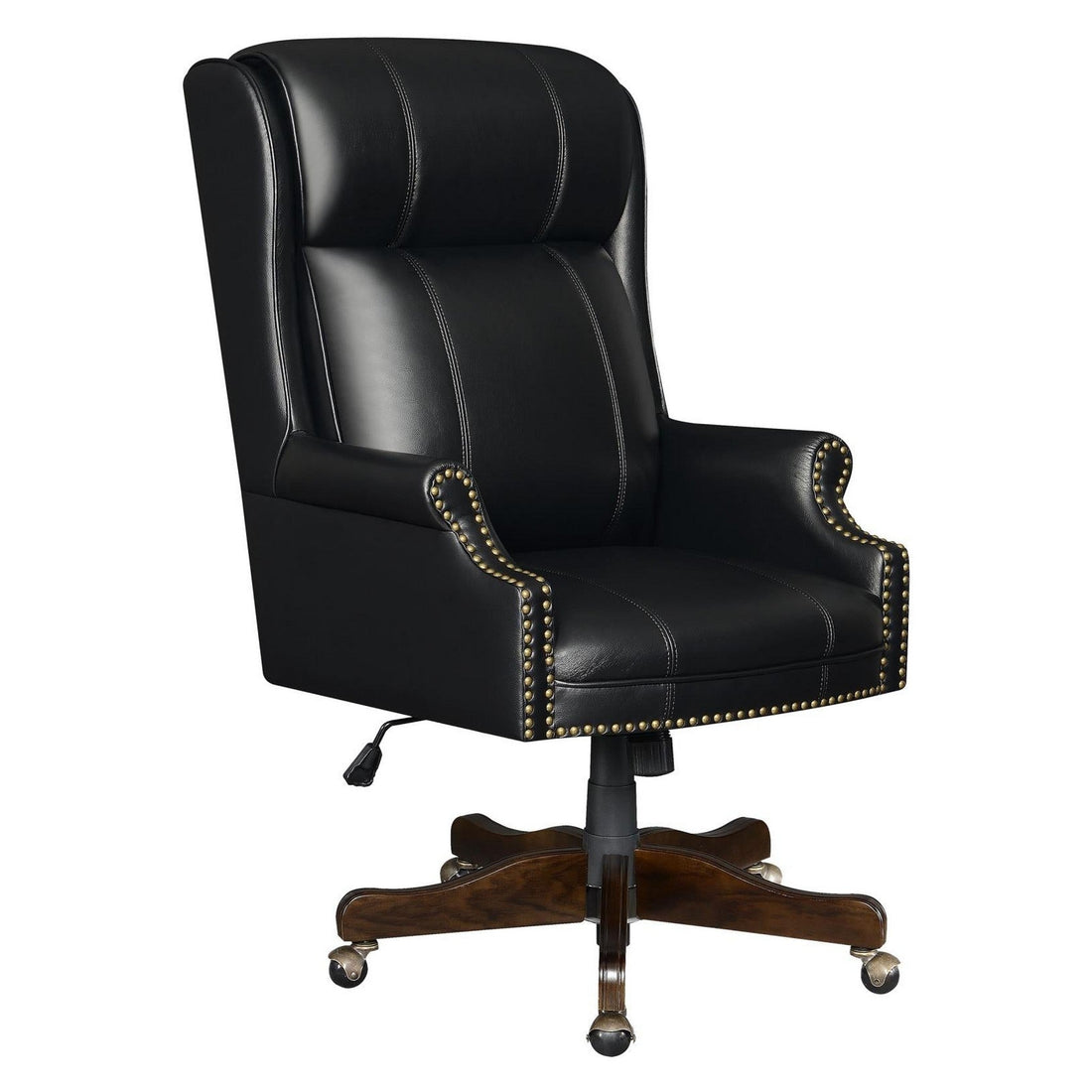 Upholstered Office Chair with Casters Black and Dark Cherry 802077