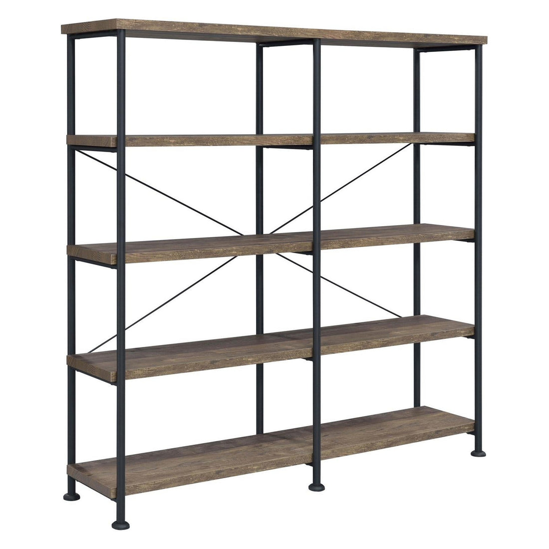 Analiese 4-shelf Open Bookcase Rustic Oak 802545
