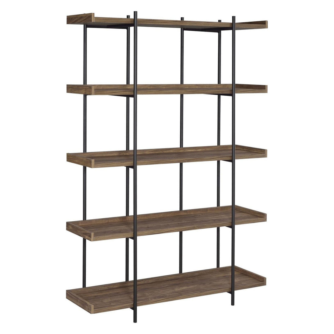 Laxton 5-shelf Bookcase Aged Walnut 804294