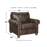 Nicorvo Chair and Ottoman Ash-80505U2