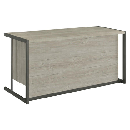 Loomis 4-drawer Rectangular Office Desk Whitewashed Grey and Gunmetal 805881