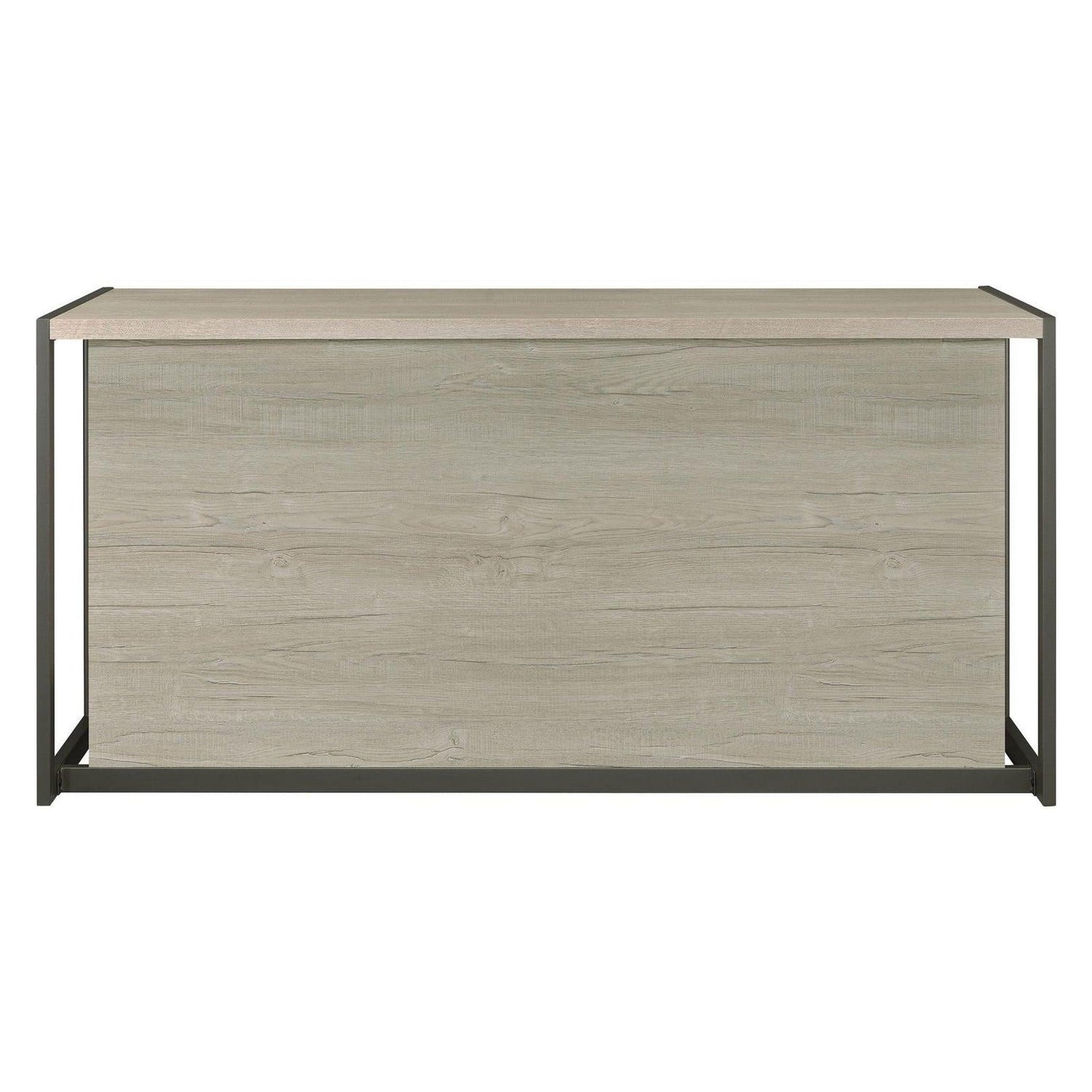 Loomis 4-drawer Rectangular Office Desk Whitewashed Grey and Gunmetal 805881