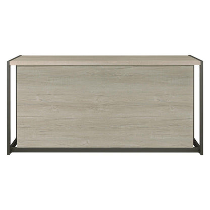 Loomis 4-drawer Rectangular Office Desk Whitewashed Grey and Gunmetal 805881