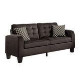 SOFA, 2 PILLOWS, CHOCOLATE 100% POLYESTER 8202CH-3