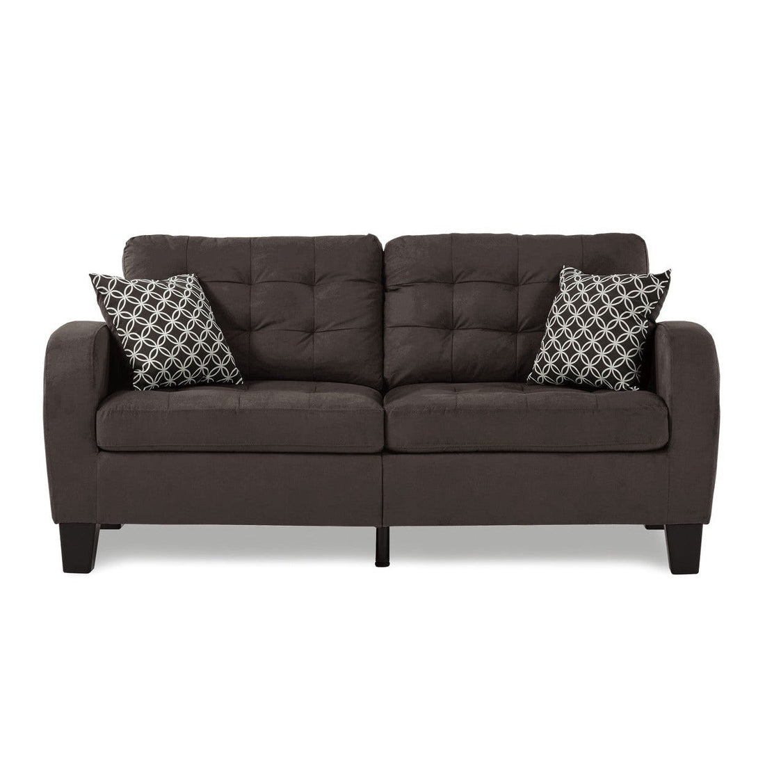SOFA, 2 PILLOWS, CHOCOLATE 100% POLYESTER 8202CH-3