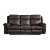 D. RCLNR SOFA W/ DROP DOWN CUP HOLDERS, RECEPTACLES & HIDDEN DRAWER 8206BRW-3