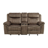 D. GLDR RCLNR LOVE SEAT W/CONSOLE & RECEPTACLES 8206NF-2