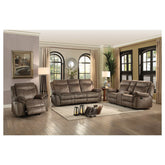 D. GLDR RCLNR LOVE SEAT W/CONSOLE & RECEPTACLES 8206NF-2