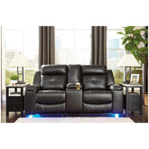 Kempten Reclining Loveseat with Console Ash-8210594