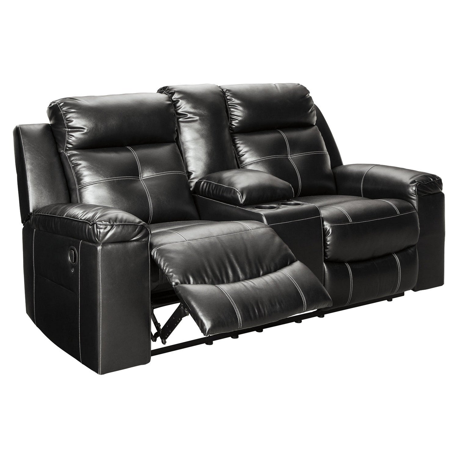 Kempten Reclining Loveseat with Console Ash-8210594