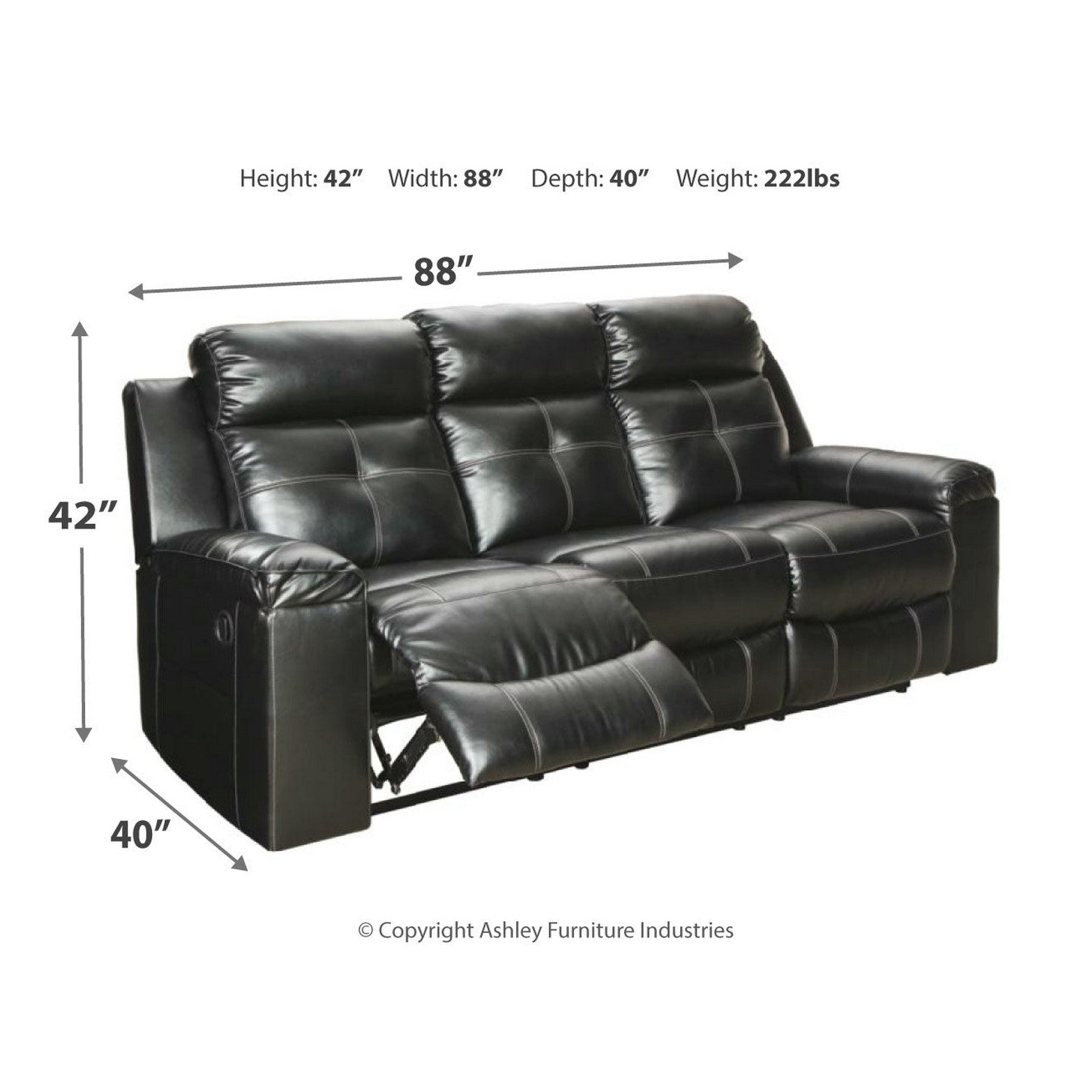 Kempten Reclining Sofa and Loveseat Ash-82105U1