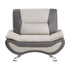 CHAIR, BEIGE & GRAY PU 8219BEG-1