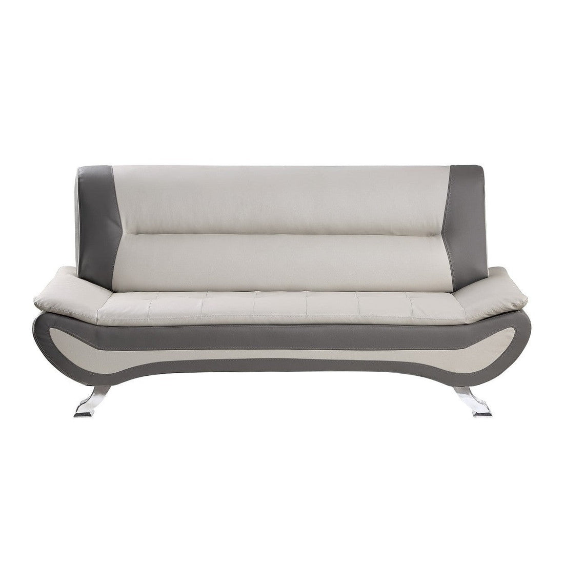 SOFA, BEIGE &amp; GRAY PU 8219BEG-3