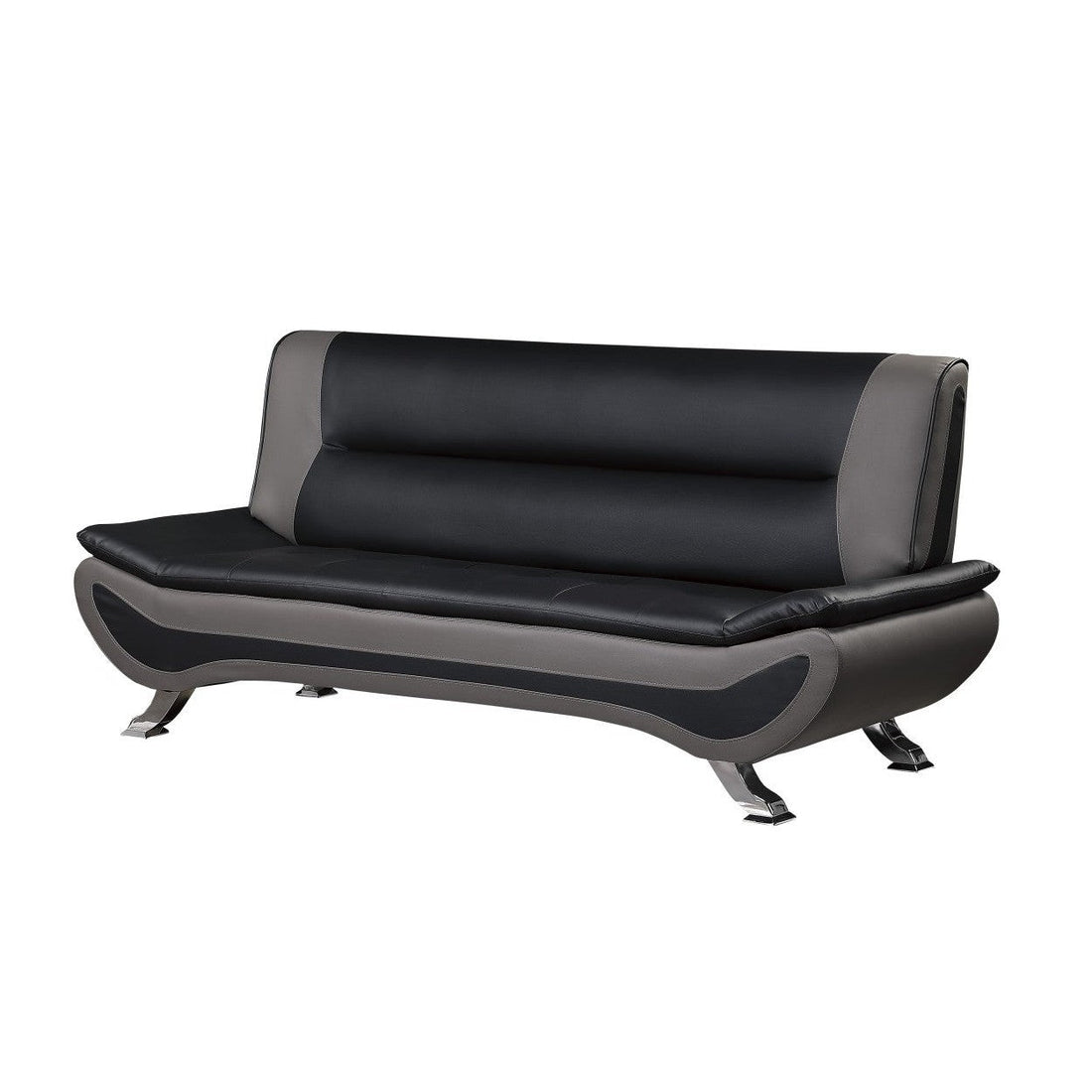 SOFA, BLACK &amp; GRAY PU 8219BLK-3