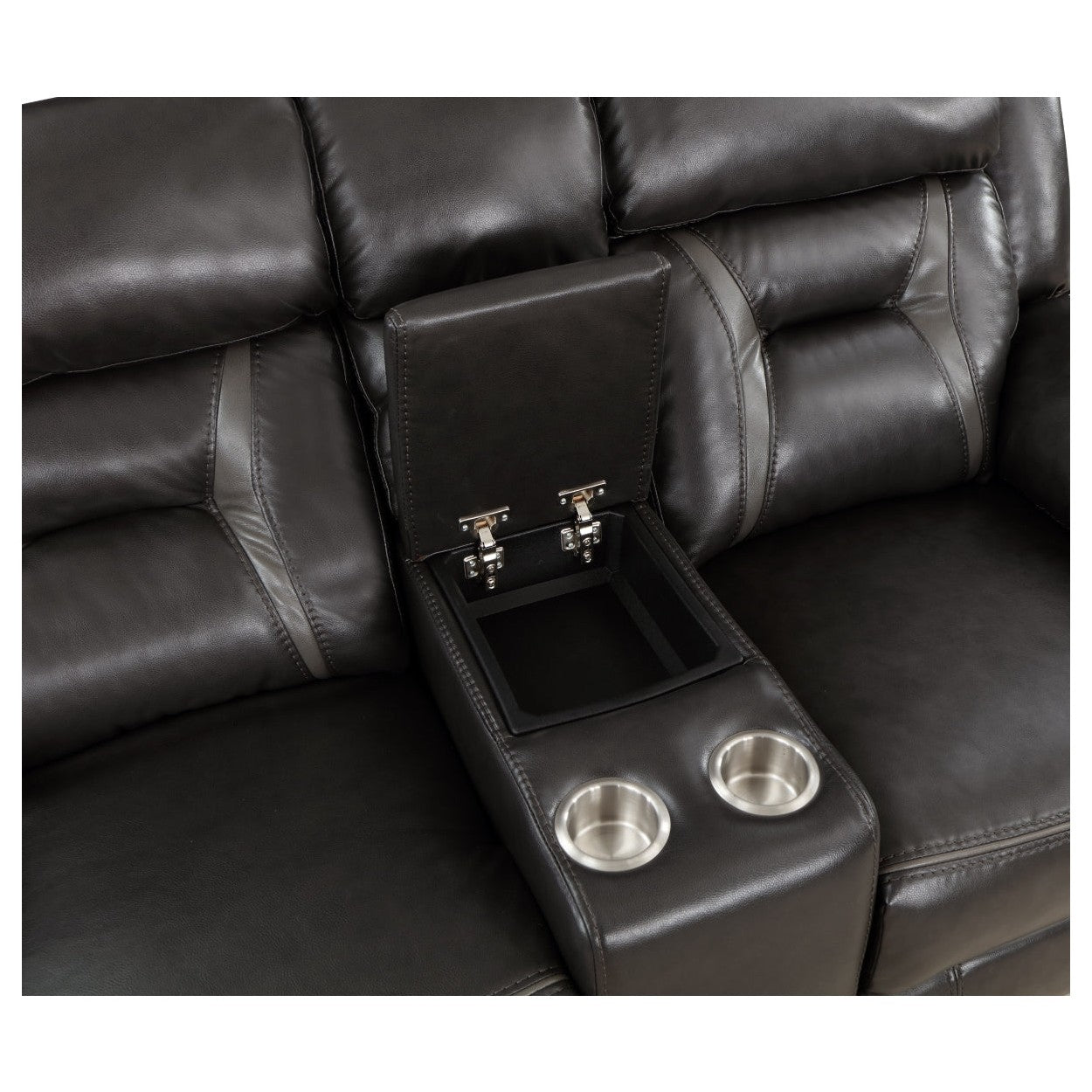 Power Double Reclining Love Seat with Center Console 8229NDG-2PW