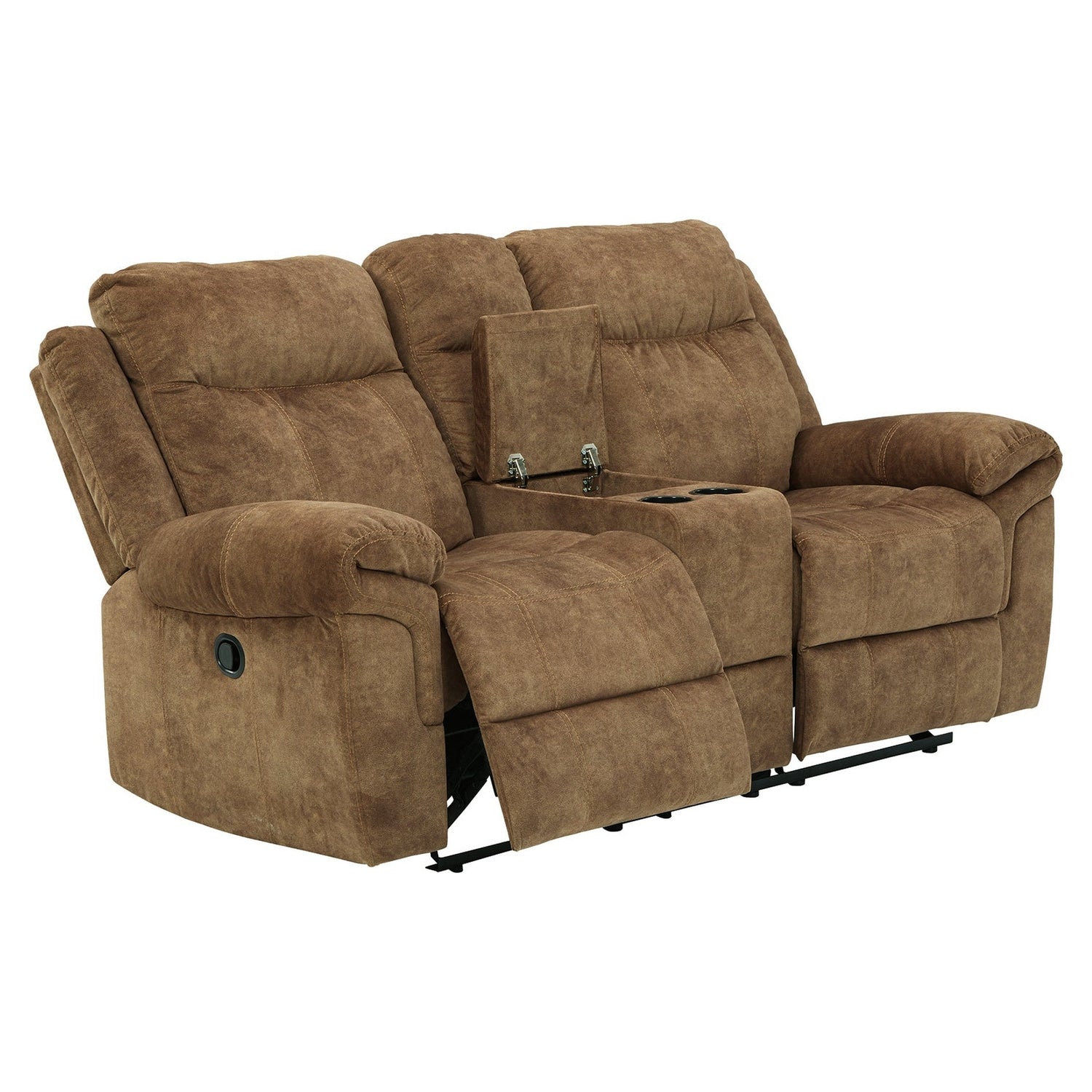 Huddle-Up Glider Reclining Loveseat with Console Ash-8230494
