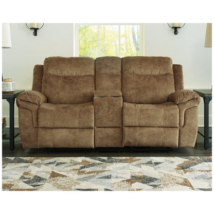 Huddle-Up Glider Reclining Loveseat with Console Ash-8230494