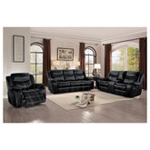 D. GLDR RCLNR LOVE SEAT W/CONSOLE 8230BLK-2