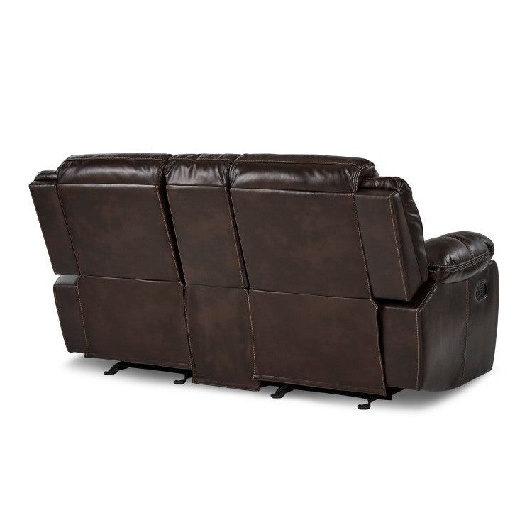D. GLDR RCLNR LOVE SEAT W/CONSOLE 8230BRW-2