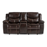 D. GLDR RCLNR LOVE SEAT W/CONSOLE 8230BRW-2