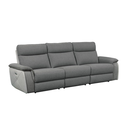 (3) Power Double Reclining Sofa with Power Headrests 8259DG-3PWH*
