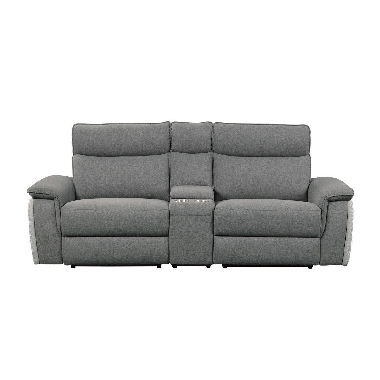 (3) Power Double Reclining Love Seat with Center Console and Power Headrests 8259DG-2CNPWH*