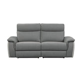 (2) Power Double Reclining Love Seat with Power Headrests 8259DG-2PWH*