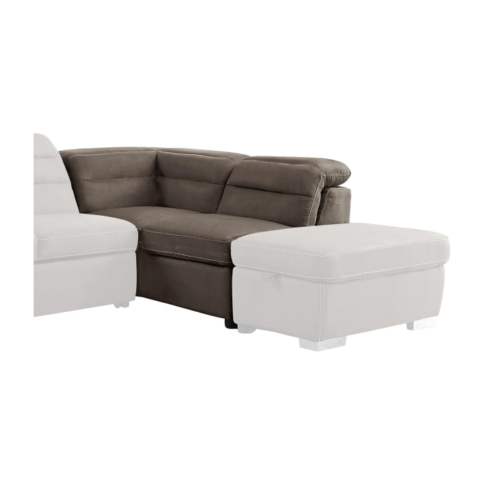 Homelegance Right Side Chaise With Adjustable Headrests